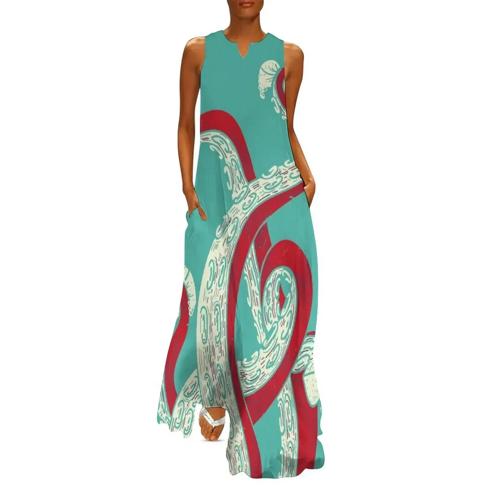 

Kraken Long Dress women's luxury party dress dresses summer luxury woman party dress