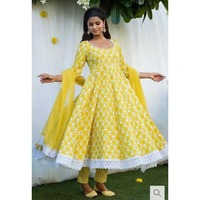 Yellow Haldi Wedding Partywear Pakistani Indian Women Designer Salwar Suit Dress