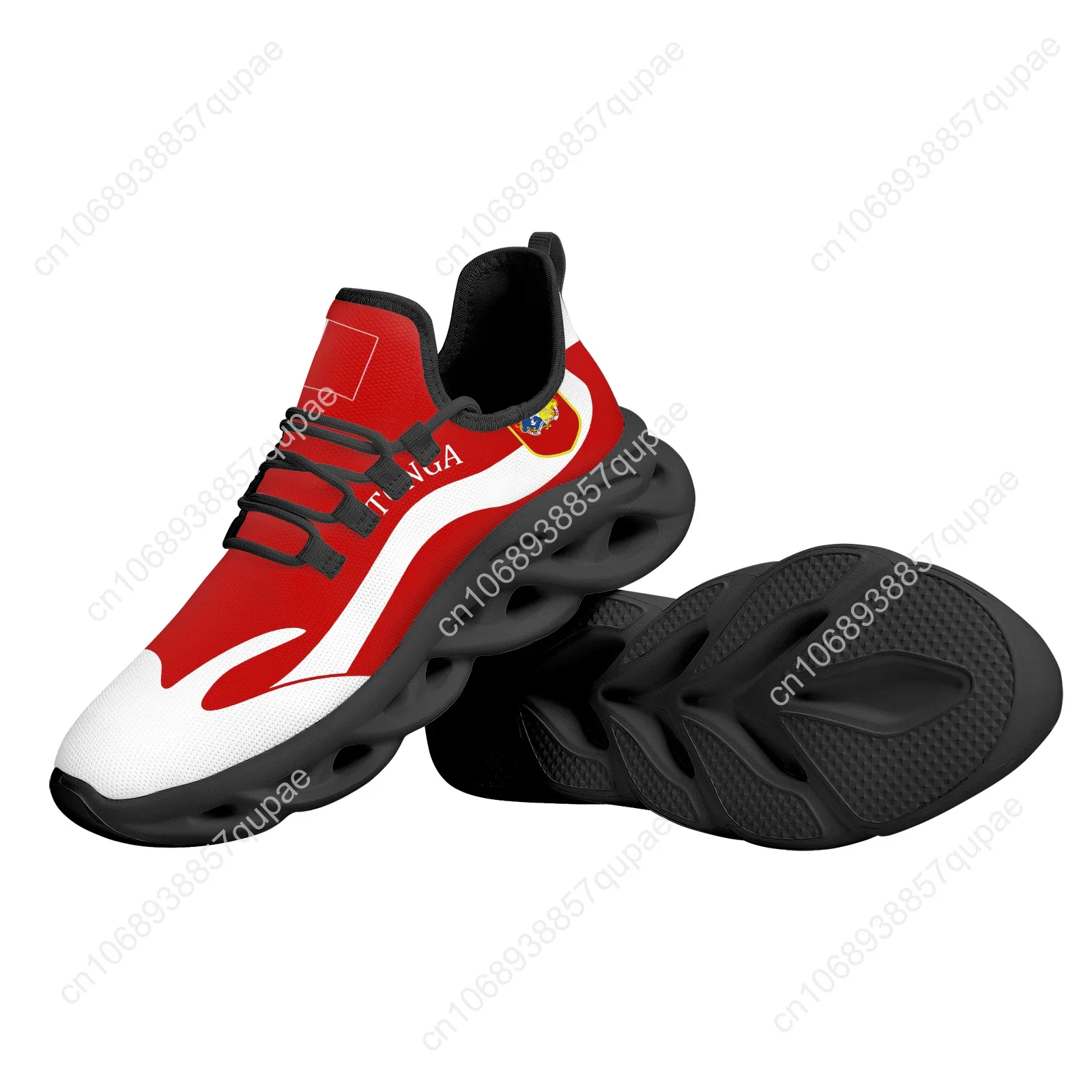 Red Trendy Tonga National Flag High Top Sneakers High Quality Mens Women Teenager Canvas Sneaker Casual Couple Shoes Custom Shoe 6