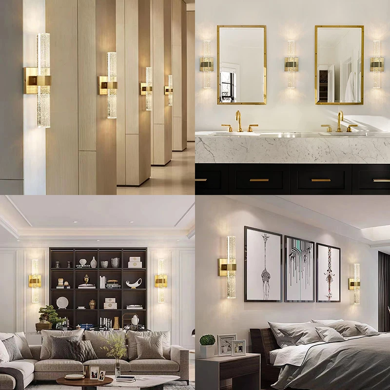 2025 Modern Bubble Crystal LED Wall Lamps Bathroom Dresser Living Room Bedroom Mirror Wall Sconces Indoor Decoration Lighting Lu