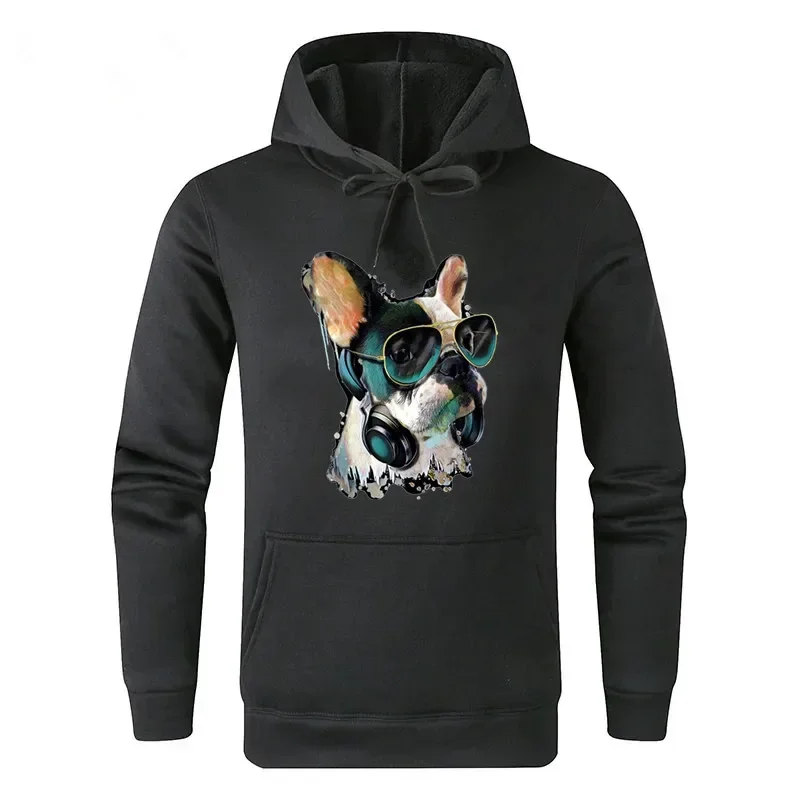 

2024 Men Fashion Hooded Sweatshirt Unisex Hoodies New Spring Autumn Clothing Fun Cute Dog Pattern Pullover Top Hoodie