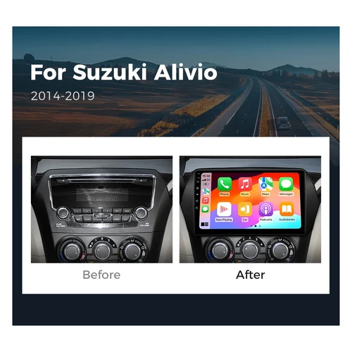 Imagen 2 del producto Para Suzuki Alivio Ciaz 2014-2019 2K 12 + 256 QLED Android 15 CarPlay Radio de coche reproductor de vídeo Multimedia GPS unidad principal estéreo