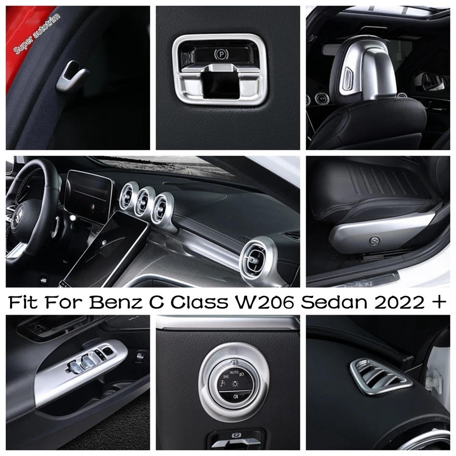 

Pillar B Hook / Window Lift / Seat Adjust Panel / Air AC Cover Trim Accessories For Mercedes-Benz C Class W206 Sedan 2022 - 2024