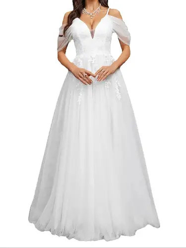 Vestido de novia sexy elegante fuera del hombro cuello en V plisado tren de barrido tul suave una línea Corse 2025 vestidos vestido de novia