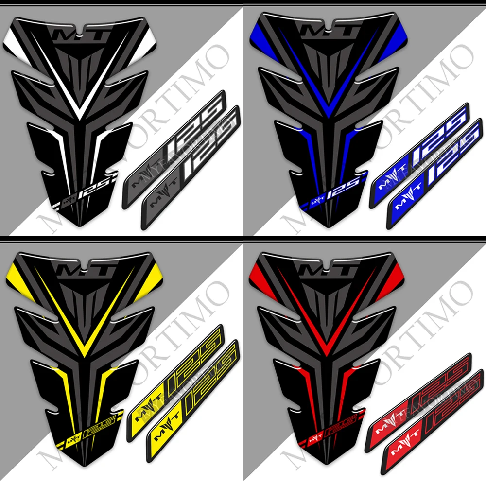 Tank Pad Protector For Yamaha MT-125 MT125 MT - 125 Decal Stickers Emblem Badge Logo Side Fairing Symbol Protection Motorcycle