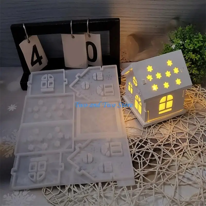 

HX6F Handcraft Silicone Molds for Making Detailed Christmas House Figurines