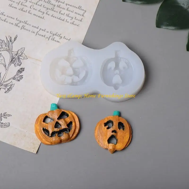 W8EA HACER DIY Vela Vela Pumpkin Vela Vela Decoración moldes silicona 3 PCS Cookie