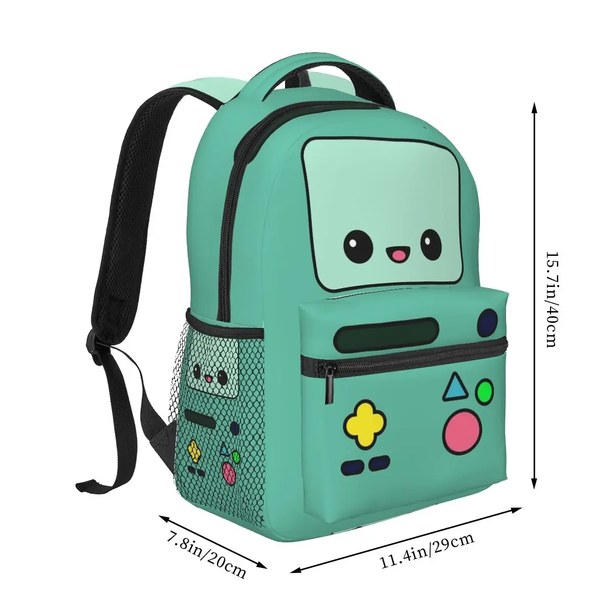 Kawaii Adventure Time BMO Backpacks Boys Girls Bookbag Students School Bags Cartoon Travel Rucksack Shoulder Bag Large Capacity