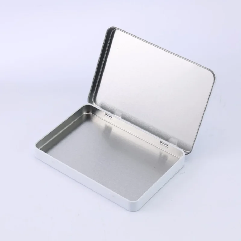 Small Card With Cover Iron Case Game Card Metal Makeup Eye Shadow Storage Box Jewelry Candy Key Organizer Gift Tin Box