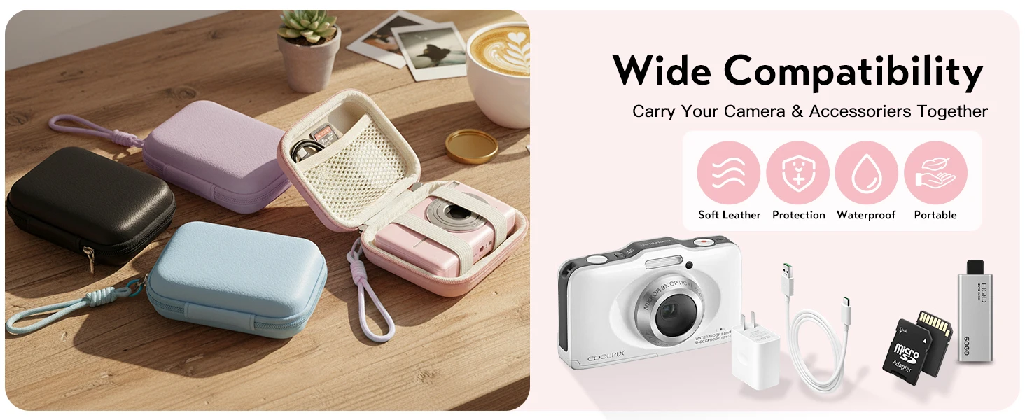 Digitalkamera-Tasche, Schützende Harte EVA-Hülle Kameratasche für KODAK PIXPRO FZ55 FZ45, Kleine Reise-Kompaktkamera-Zubehör – Detail 4