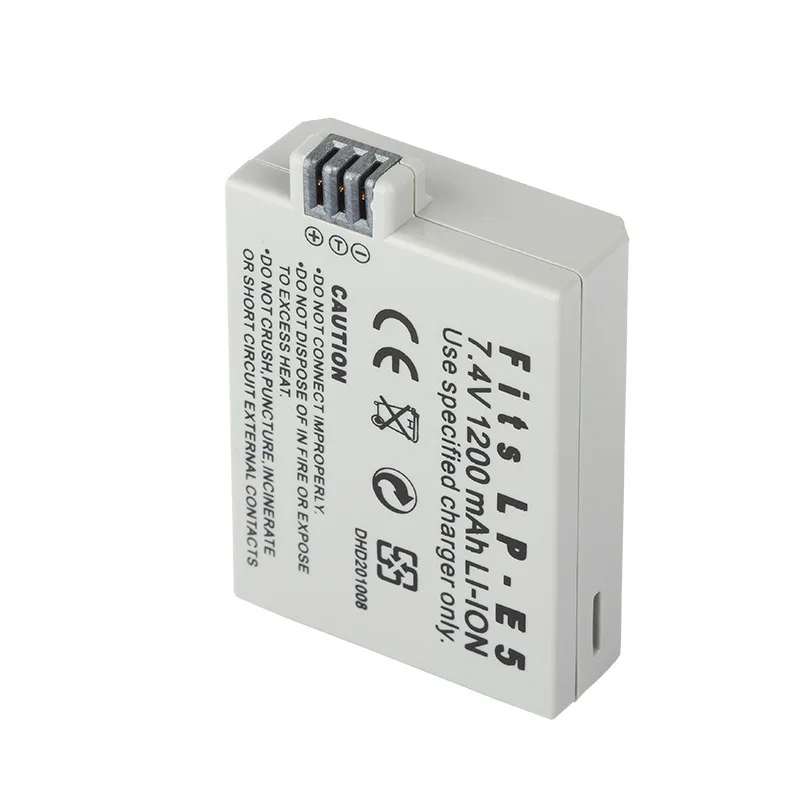 2PCS1200mAh LP-E5 بطارية لكانون EOS 500D 450D 400D قدرة عالية ليثيوم أيون استبدال حزمة الطاقة مع حماية الزائد