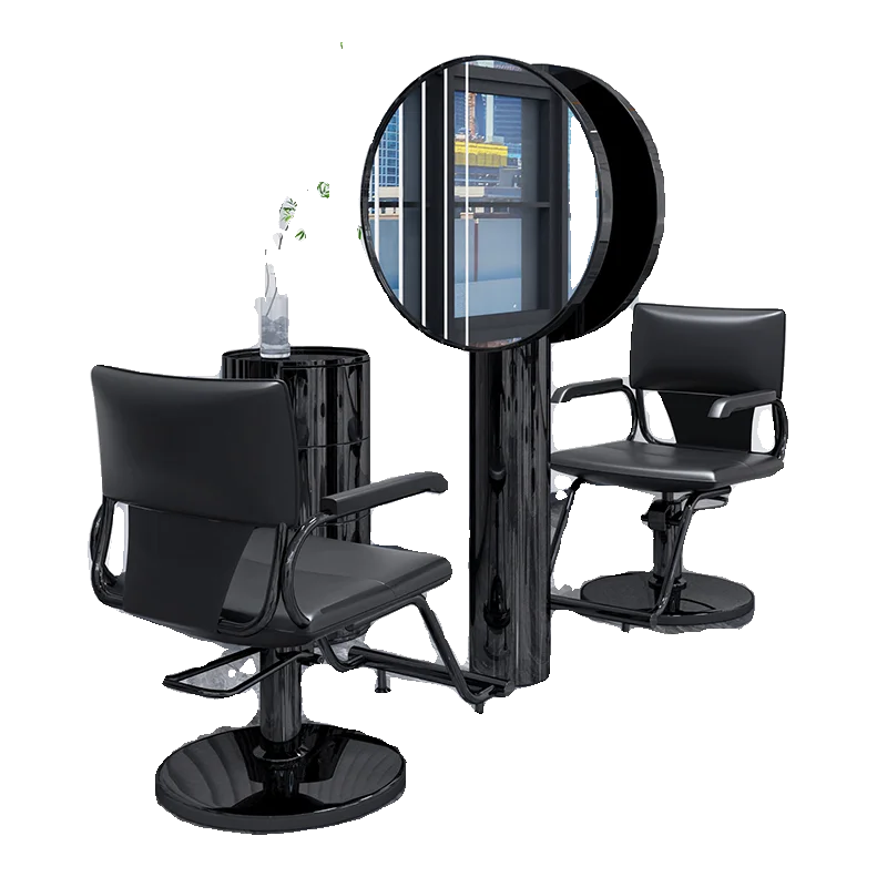 

Barber Shop Mirror Table Stainless Steel Perm and Dyeing Table Hair Salon High-end Hair Salon Barber Mirror No Chair