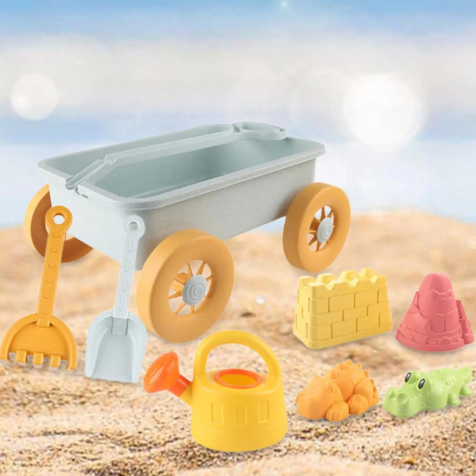 

8x Beach Toys Sand Set Activities Sandpit Toy for Garden Backyard Birthday