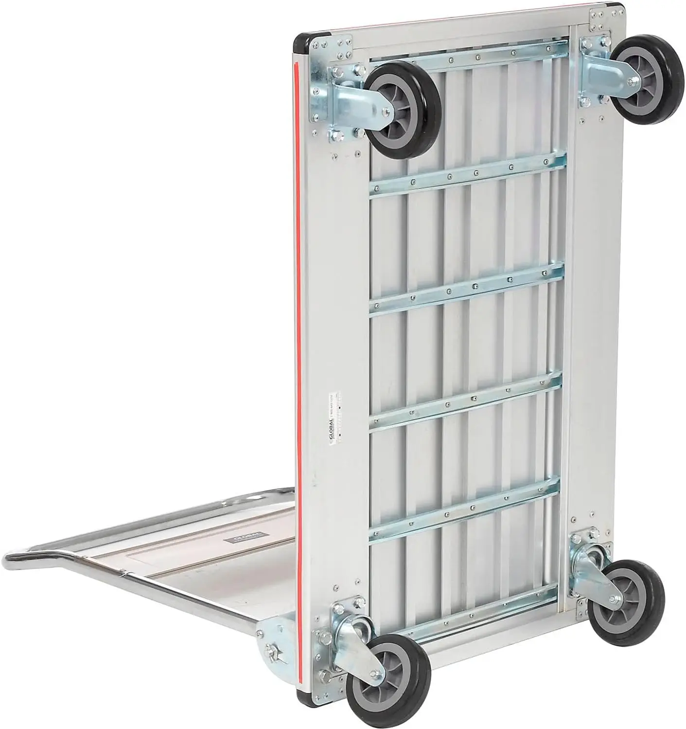 Industriële opvouwbare platformwagen, aluminium, 36 x 24, 600 lb. Capaciteit