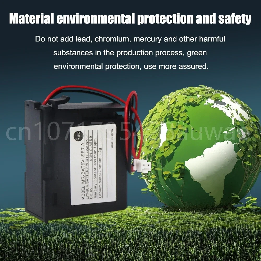 20 قطعة بطارية ليثيوم أصلية 6 فولت 2CR17335A WK17 MR-BAT6V1SET-A بطارية ليثيوم PLC مع قابس أبيض