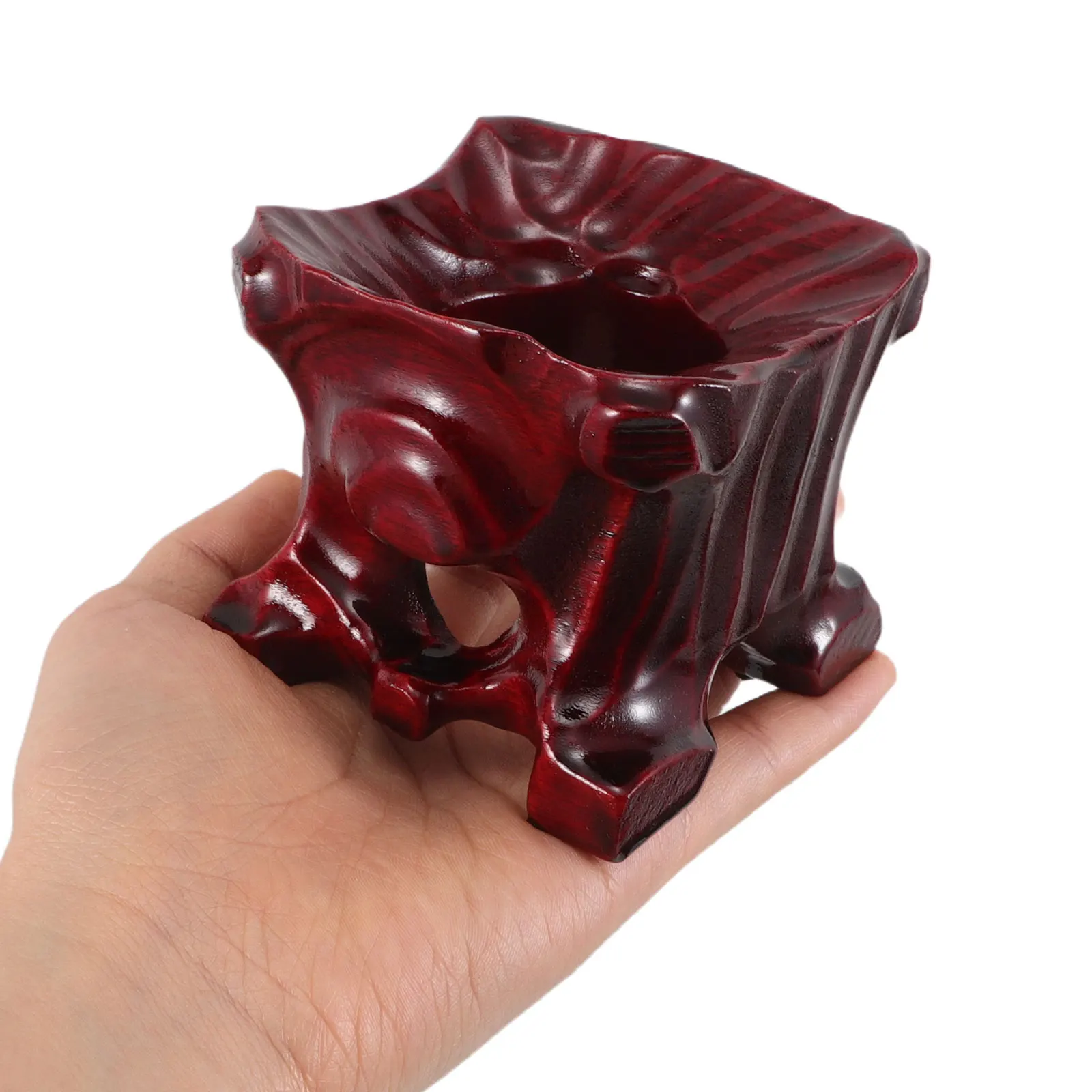 

Solid Wood Base Crystal Display Stand Sphere Ball Holder Ornament Pedestal Universal Holder Home Office Decorative