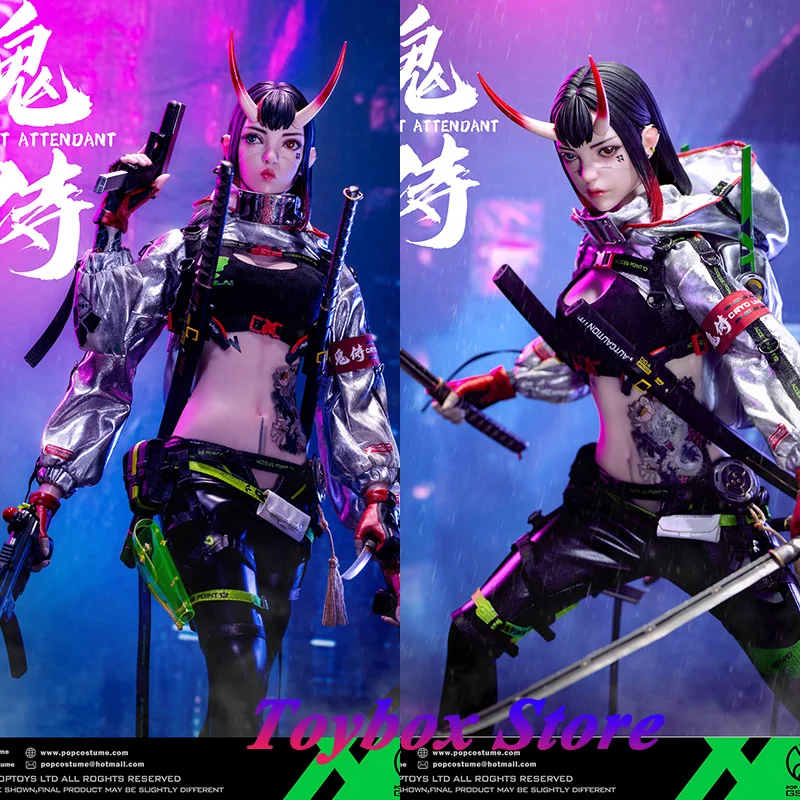 

POP COSTUME GS-001 1/6 Ghost Attendant Action Figure Punk Style Gothic Hot Girl 12inch Delicate Figurine Gifts Collection