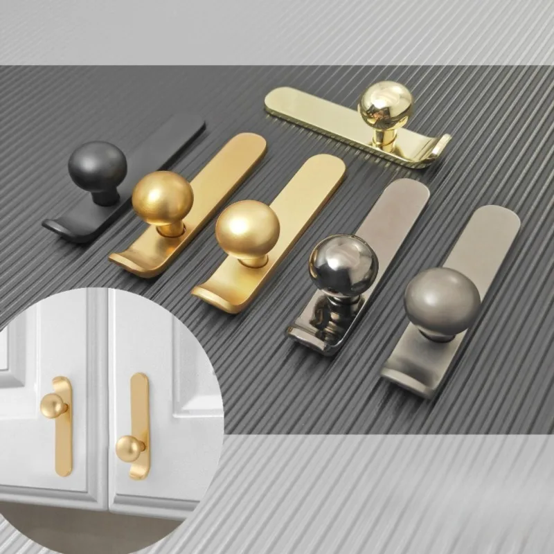 

Creative wardrobe handle, zinc alloy splicing handle, modern and simple gold drawer cabinet door, single hole door handle