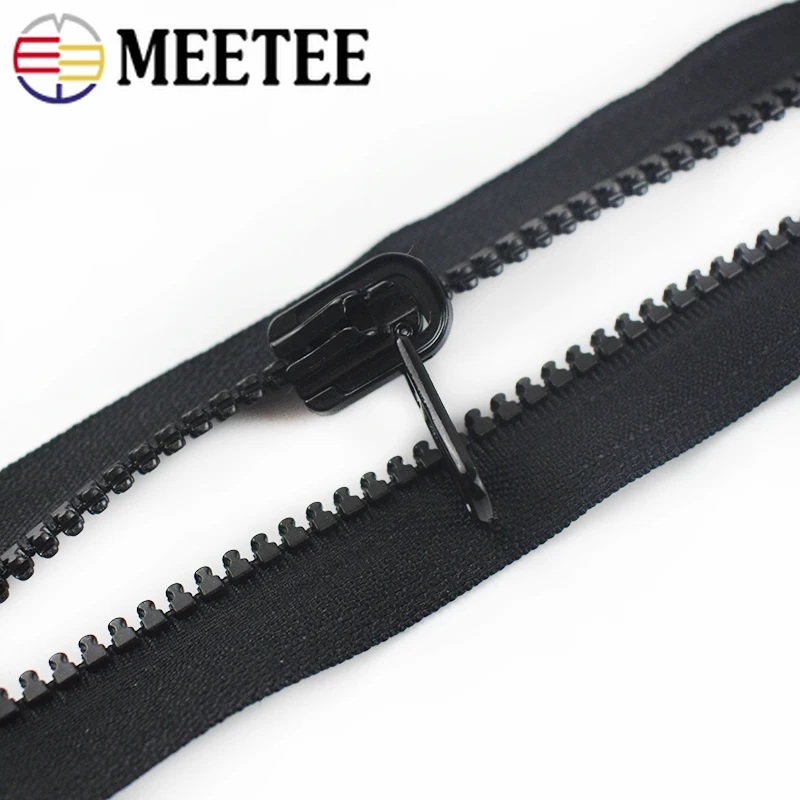 Meeالمحملة 60-100 سنتيمتر 5 # الراتنج سحابات مزدوجة الوجهين المنزلق مفتوحة نهاية سستة ل معطف سترة إصلاح البريدي DIY بها بنفسك الخياطة الملابس والاكسسوارات