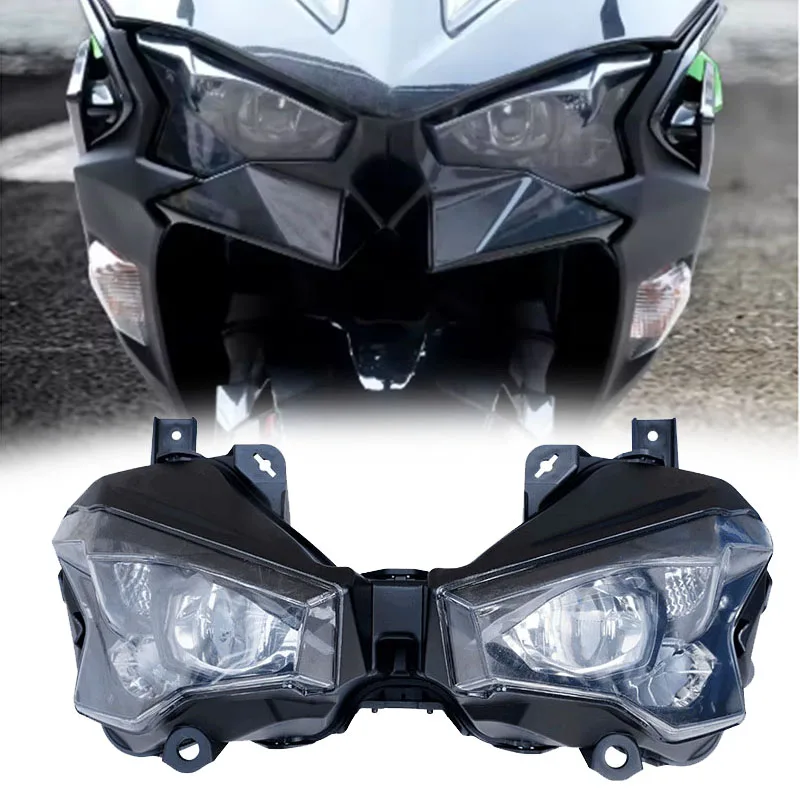 High Quality Motorcycle LED Headlight with High/Low Beam with DRL Lamp for K-awasaki Ninja500 2024 2025 LED Headlight Assembly