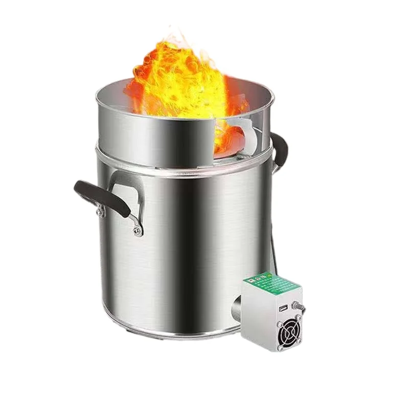 

Outdoor wood rural smokeless fire home heating camping portable stainless steel firewood stove