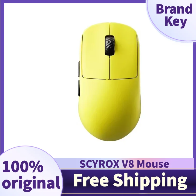 

SCYROX V8 2,4G Беспроводная легкая игровая мышь PAW3950 Датчик 30000 точек на дюйм Эргономичная персонализированная специальная мышь для игрока
