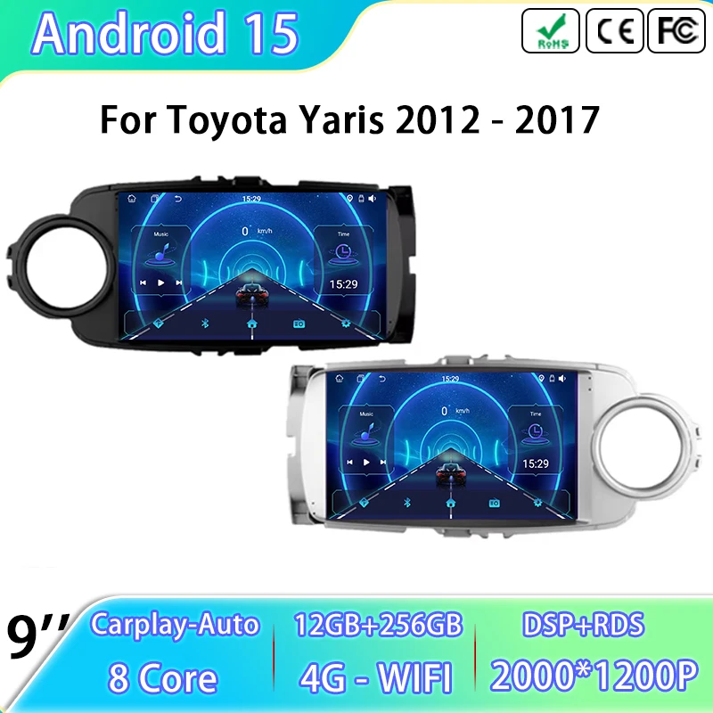 

Car Radio For Toyota Yaris 2012 - 2017 LHD RHD Android Auto GPS Navigation Multimedia Video Player Stereo Head Unit No 2din DVD