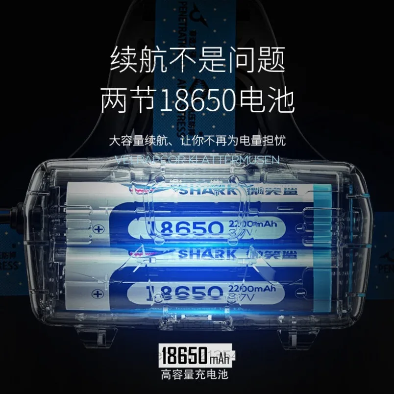 Aluminum alloy zoom induction strong light headlight, charging outdoor construction site riding mining lighting