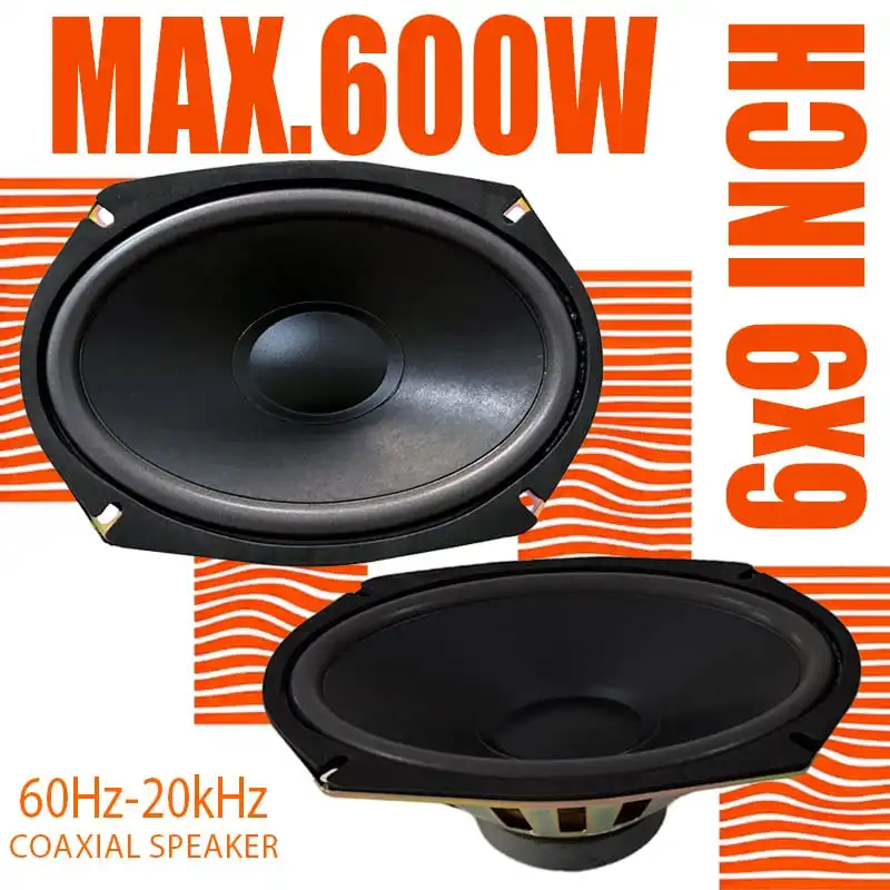

1PC/2PCS 6x9 Inch 600W Full-Range Car Speakers 4Ohm 60W RMS 93dB SPL for Cars Trucks Buses Audio Coaxial Speaker Subwoofer