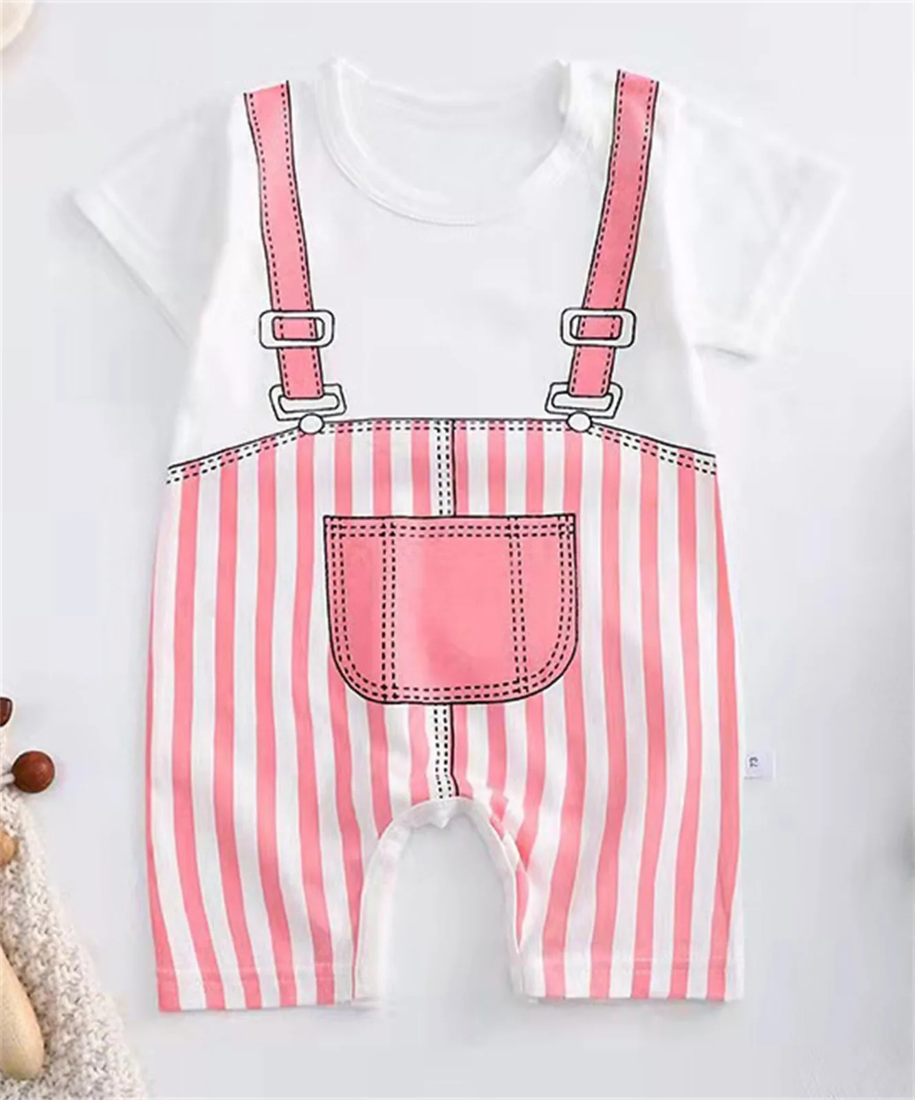 3 6 9 12 24 Months Infant Toddler Rompers Cotton Summer Baby Boys Thin Rompers Short Sleeve Newborn Cartoon Baby Girls Bodysuit