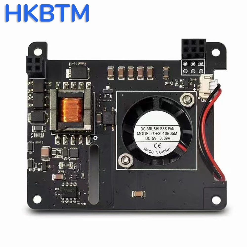 HKBTM POE HAT for Raspberry Pi , IEEE802.3af Standard Compliant, 5V 2.4A Output and 25x25mm Cooling Fan for Raspberry Pi 3B+/4B