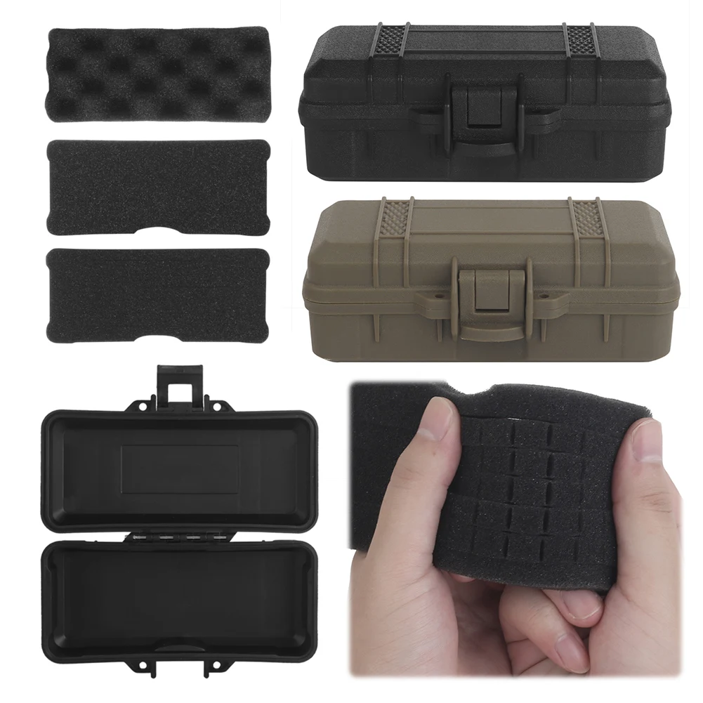 Outdoor Survival Tool Case with Sponge Sealed Shock Absorption Box Lockable Safety Protective Tool Case for Instrument Gear