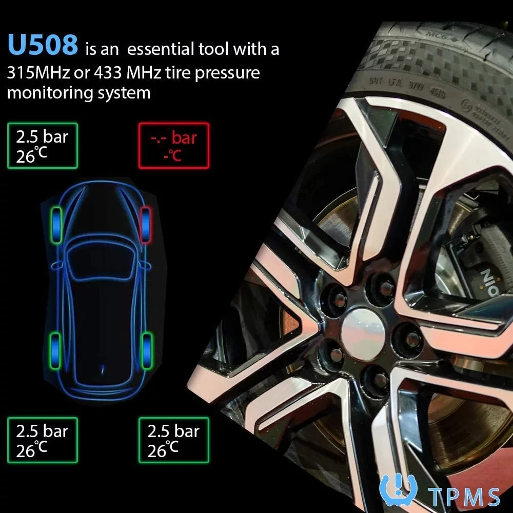 Universal TPMS Reset Tool U508 Car Tire Tire Pressure Monitoring Sensor System Relearning Tool For Ford BMW Jeep GMC Chevrolet