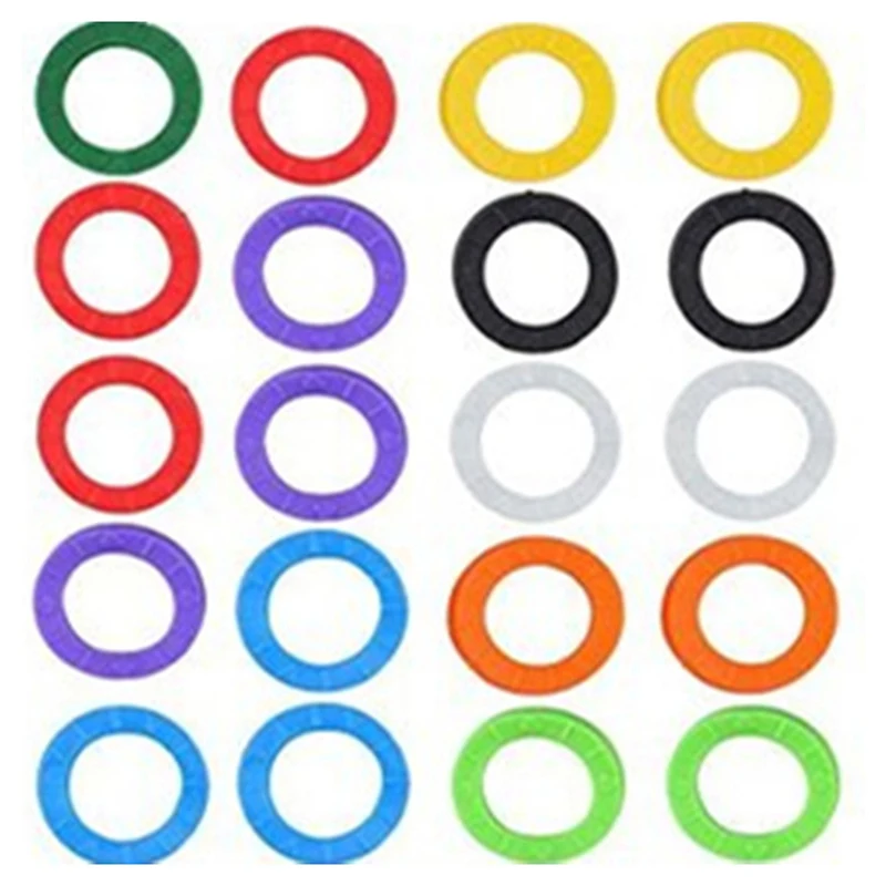 1/10/20/30pcs  Bright Colors Hollow Silicone Key Cap Covers Topper Key Holder Keyring Rings Key Case Bag Organizer Wallets