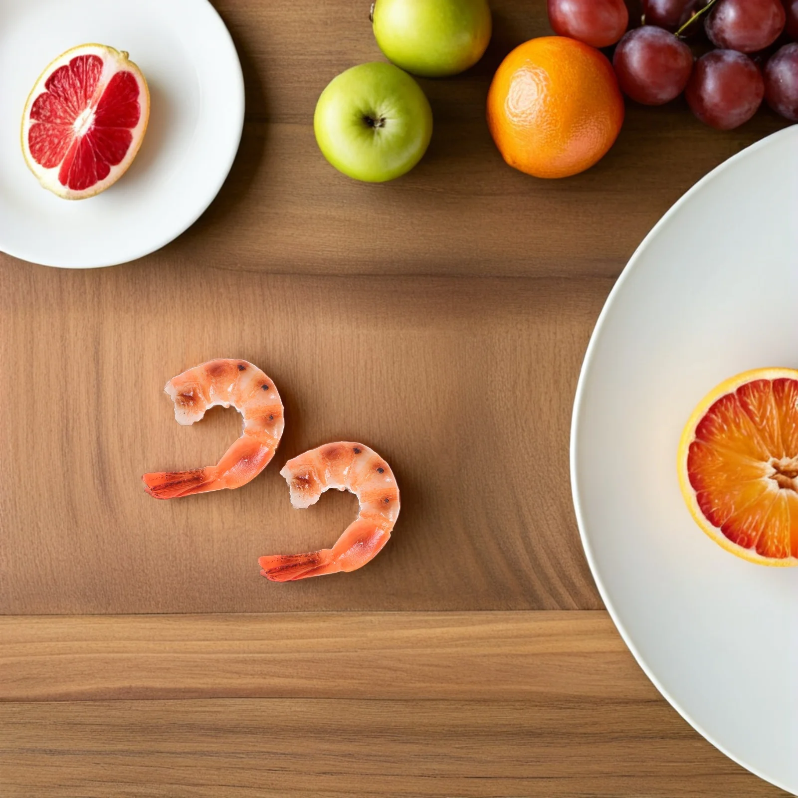 

5Pcs Simulated Seafood Props Realistic Cooked Shrimp PVC Fake Food for Kitchen Restaurant Display Decor Dollhouse Miniature