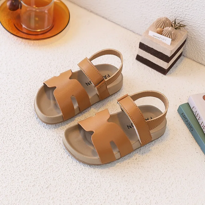 

Children's Casual Sandals 1-6 Years Old Summer Brown Boys Girls Beach Shoes White Soft Bottom Non-slip Kid Baby Sandals Slippers