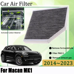 Carbon Filter For Porsche Macan S MK1 2014-2023 2020 Filters Grill Activated Cabin Car Air Conditioning Filter Car Accessories