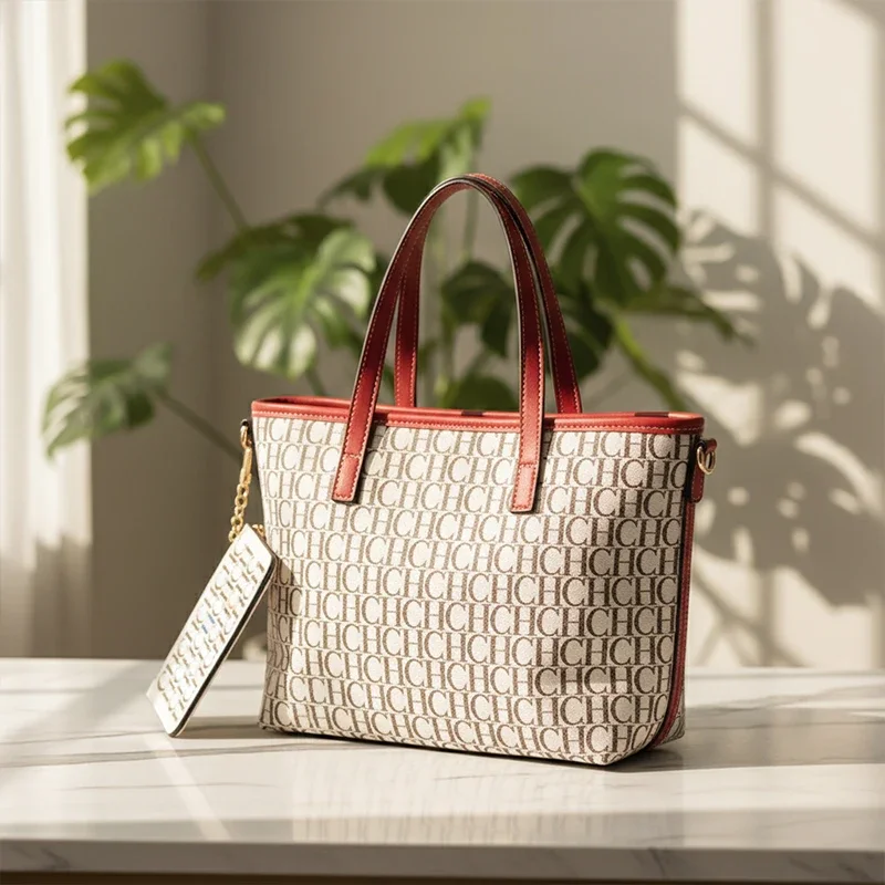 

Women Letter Print Tote Bag Portable Top Handle Handbag Detachable Strap Business Vacation Shopping Commute