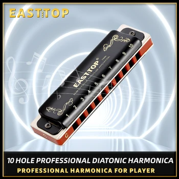 East top new T008K blues diatonic harmonica,professional harmonica,mouth organ,for beginne