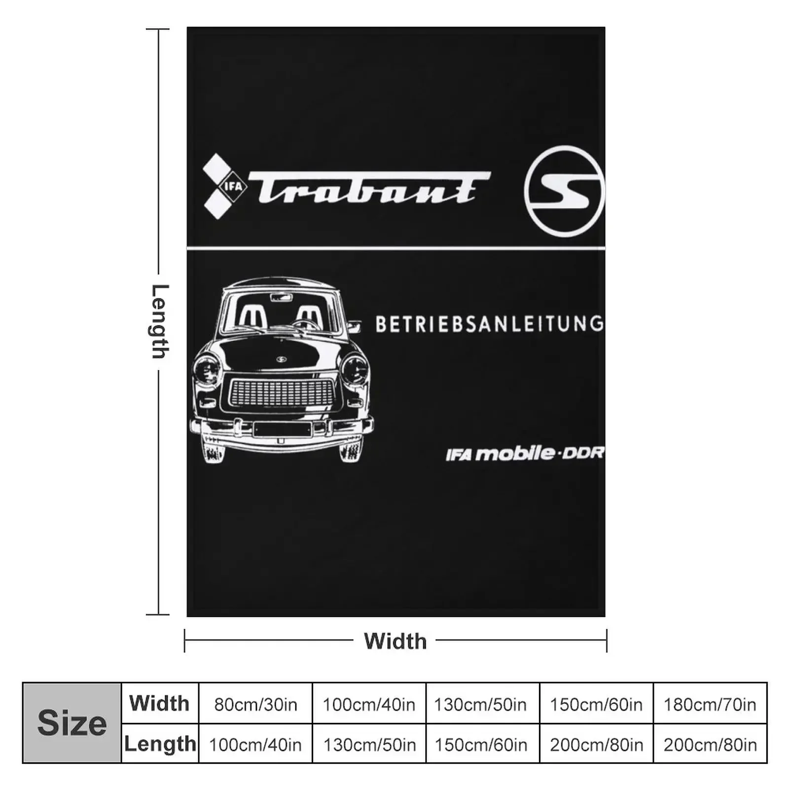 TRABANT - OWNERS HANDBOOK Throw Blanket Blankets Sofas Of Decoration for babies Blankets