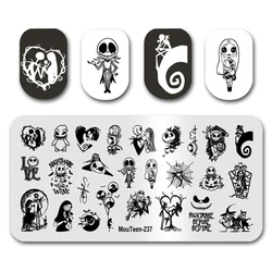 Nail Art Stamping MouTeen-237 Big Size Disney Christmas Nights Nail Stamping Plates Manicure Set For Nail Art Stamper