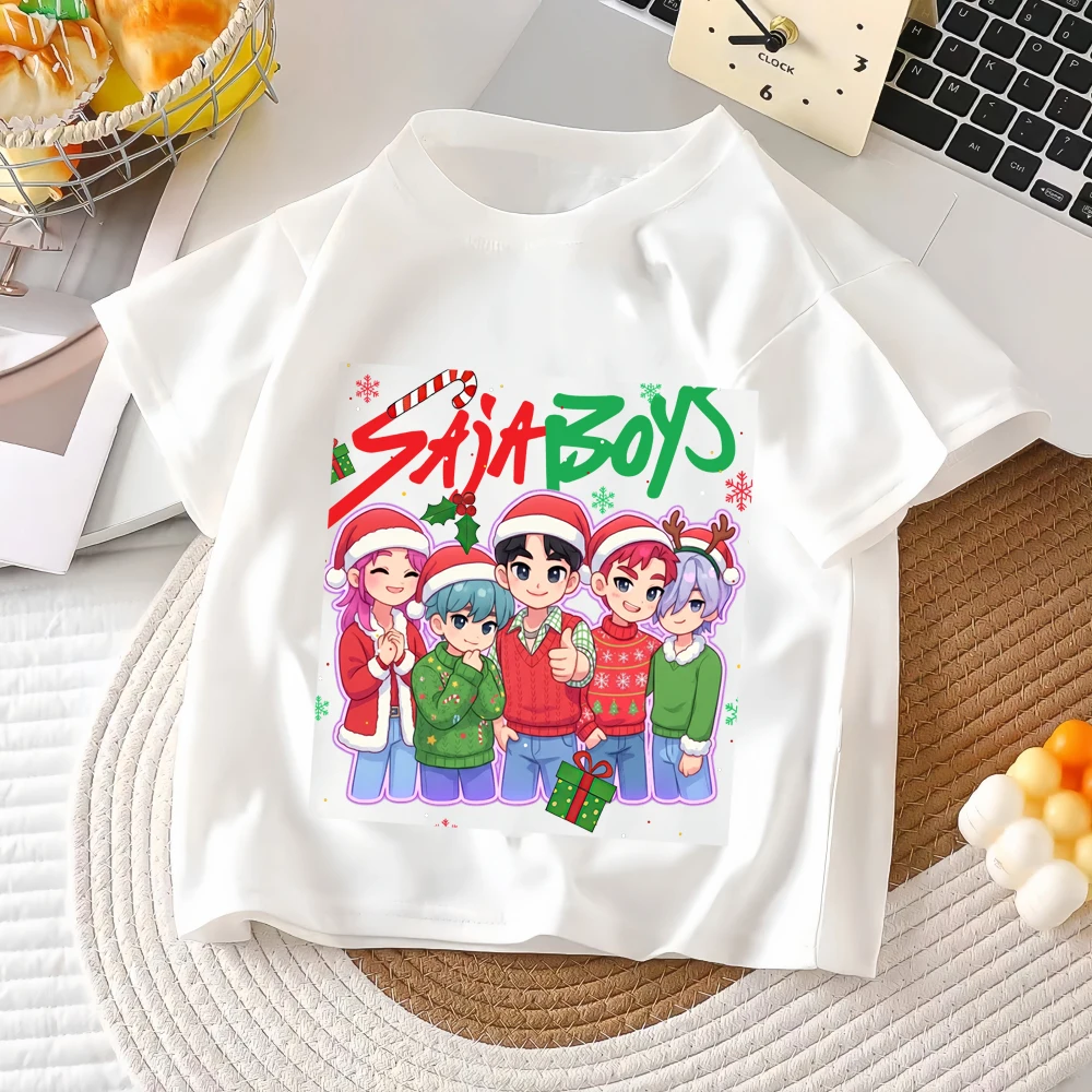 تي شيرت Kpop Demon Hunter للأطفال 2026 تي شيرت قطني قابل للتنفس هدية عيد الميلاد للأولاد والبنات #5