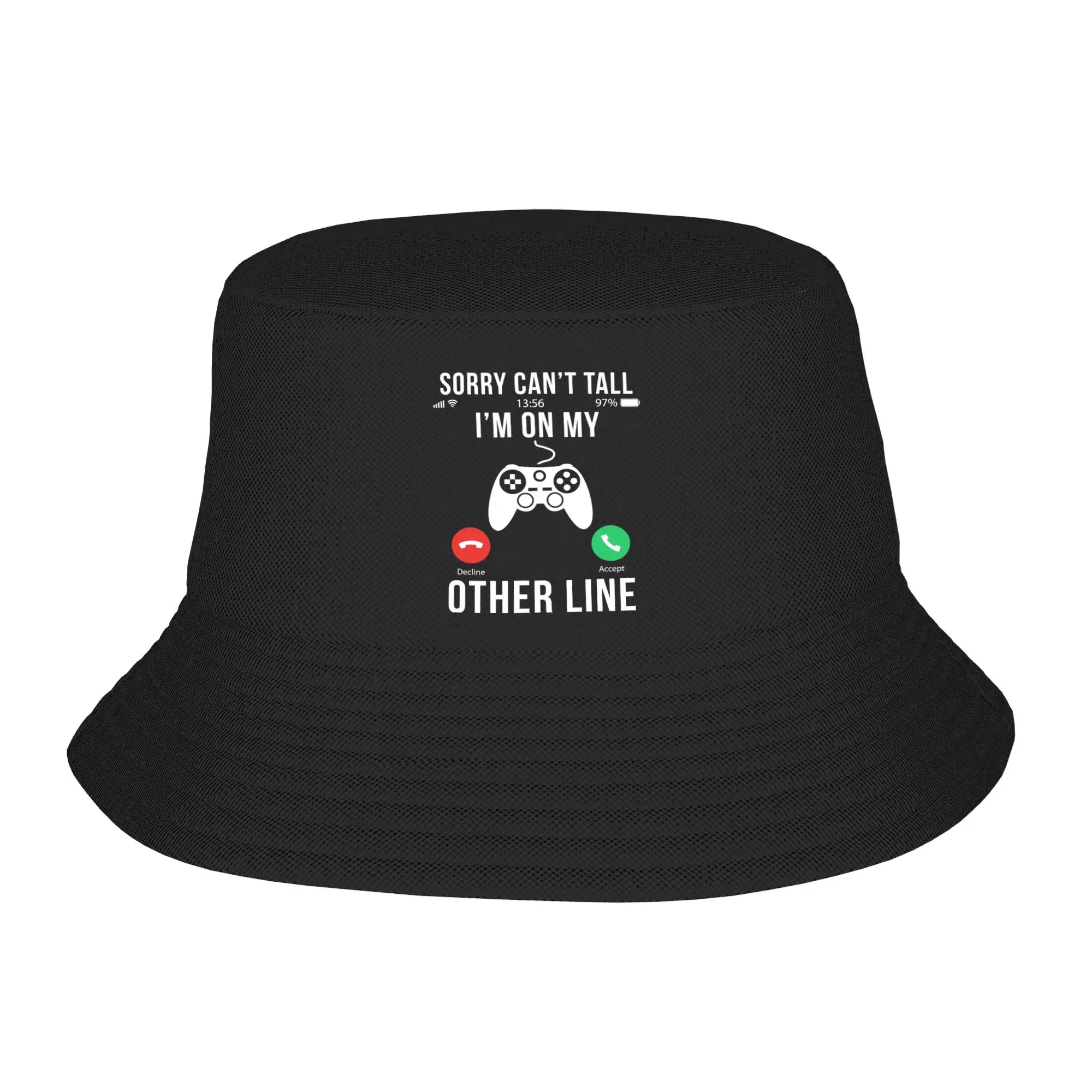 Sorry Can't Talk I'm On My Other Line Bucket Hat Gift For Girl Boy Kawaii  Vocation Caps For Travel Lightweight