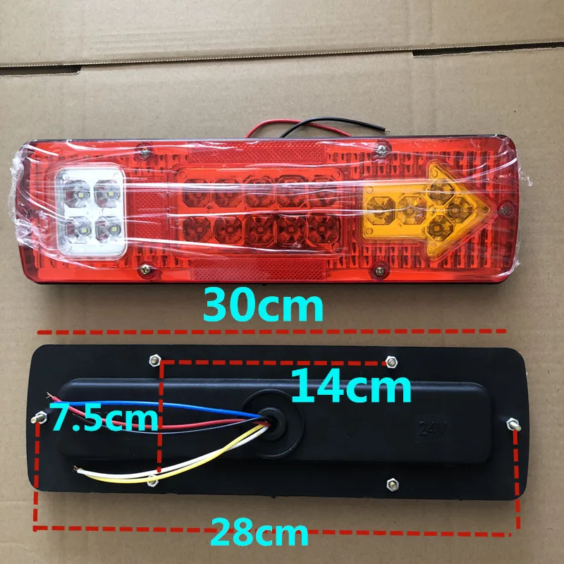 19LED Rear Truck Tail Light Bar For Trailer Caracan Boat Pickup RV Camper UTV UTE Vans Turn Signal Reverse Running Lamp12/24V