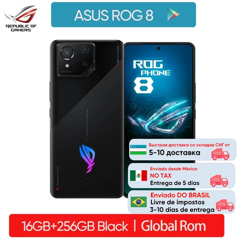 New World Premiere ROG Phone 8 Snapdragon 8 Gen 3 5G Smartphone 6.78 '' 165HZ Schermo E-Sport 65W Ricarica NFC ROG 8 Pro