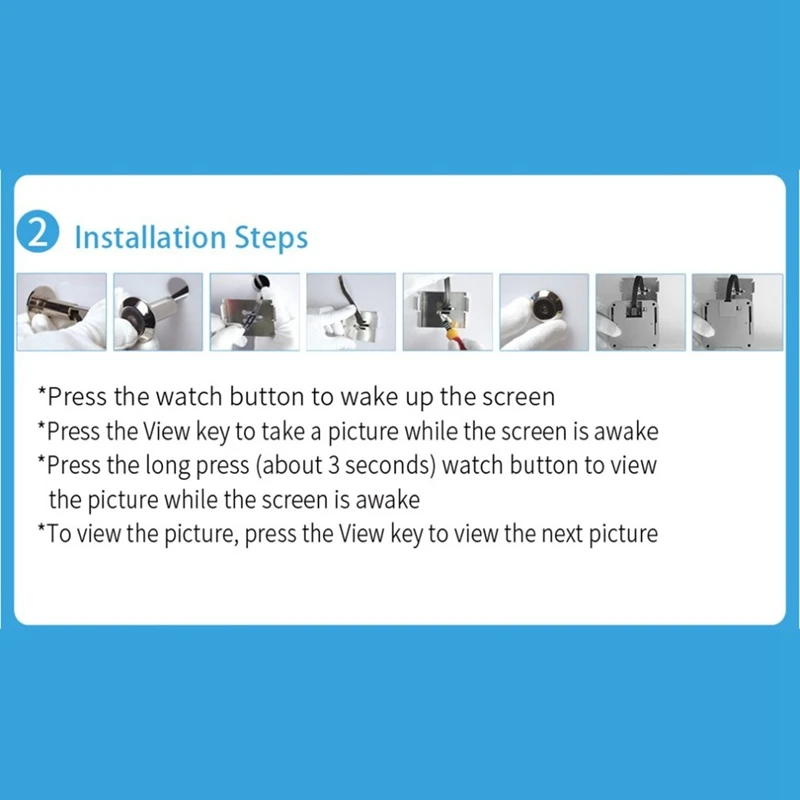 جرس باب ذكي جرس باب أمان ، كاميرا ثقب الباب ، عين القط الإلكترونية ، شاشة ملونة عالية الدقة TFT ، عرض الصوت ، منزل ساخن