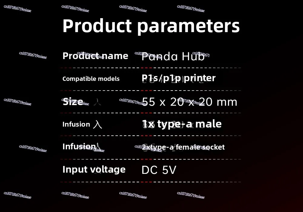ملحقات الطابعة ثلاثية الأبعاد Panda Hub P1S ترقية توسيع واجهة USB