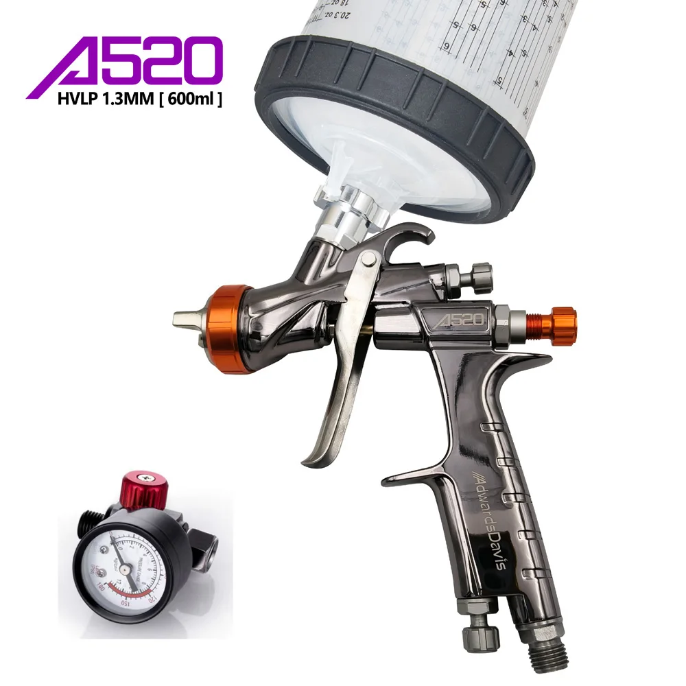 New HVLP High Atomization 1.3mm Gravity Spray Paint Gun Automotive Sheet Metal Furniture Paint Spray Gun Varnish UV Paint