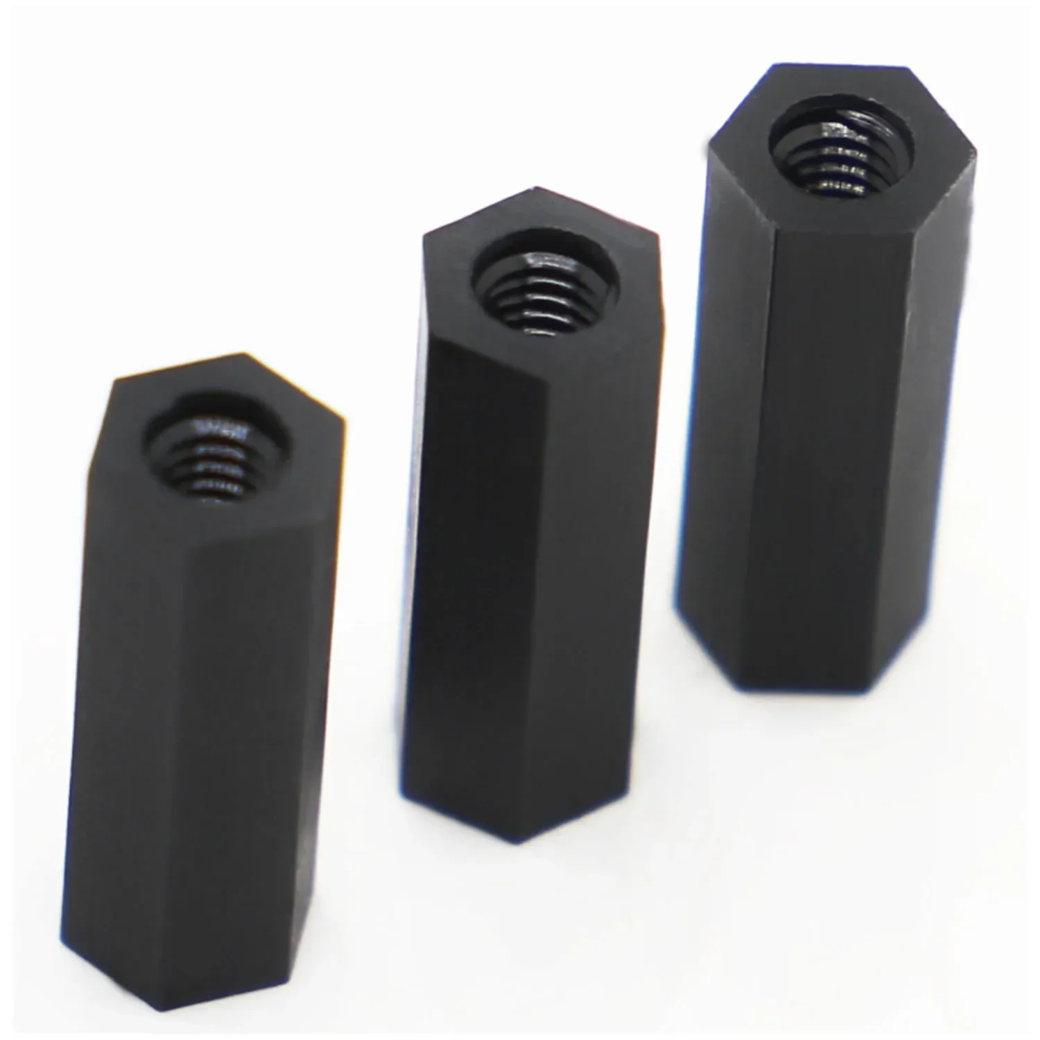 M2 M2.5 M3 M4 Black Nylon Hex Standoff Female to Female Double Pass Hexagonal Threaded PCB Motherboard Isolation Pillar Column