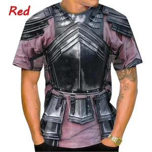 Mittelalterliche Rüstung von Männern 3D -Druck t -Shirt, Freizeit -Cosplay, Rundkragen, kurz -sleeved t -Shirts, Streetwear -Tops, Modekleidung 10 Hauptverkaufshemdrüstung - №7